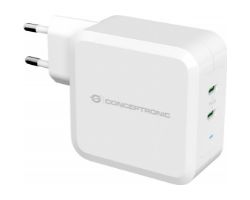 Cargador Pared CONCEPTRONIC 100W 2USB Blanco(ALTHEA08W)
