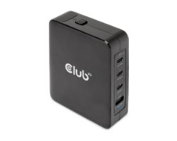 Cargador Viaje Club 3D 140W 3xUSB-C+1xUSB-A (CAC-1917)