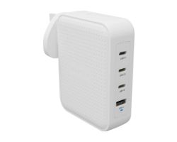 Cargador Targus 145W 1USB-A 3USB-C Blanco(HJ1001WHWWGL)