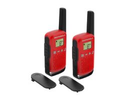 Walkie Talkie Motorola T42 Negro/Rojo (59T42REDPACK)