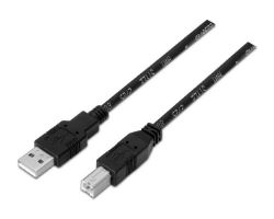 Cable AISENS USB-A/M a USB-B/M 3m Negro (A101-0007)