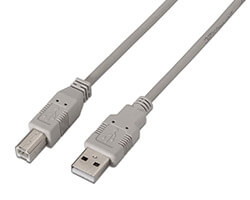 Cable AISENS USB-A/M a USB-B/M 3m Beige (A101-0003)