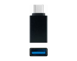 Adaptador Nanocable USB-C/M a USB-A/H Negro(10.02.0010)