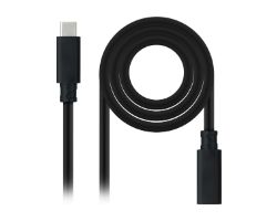 Nanocable USB-C 3.2 M/H 1.5m Negro (10.01.4501-L150)