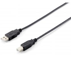 Cable EQUIP USB-A/M a USB-B/M 1m Negro (EQ128863)