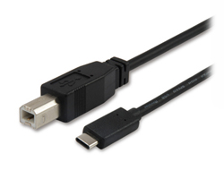 Cable EQUIP USB-B/M a USB-C/M 1m Negro (EQ12888207)