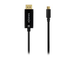 Cable AISENS USB-C/M a DP/M 1.8m Negro (A109-0689)