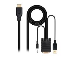 Cable VGA/M+Audio/M+Usb-A/M a HDMI/M 1.8m (10.15.4612)