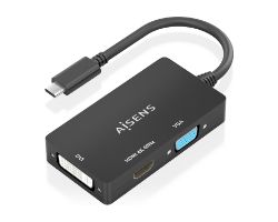 Conversor AISENS USB-C/M a DVI-I/VGA/HDMI (A109-0954)