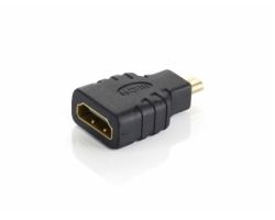 Adaptador EQUIP Micro HDMI/M a HDMI/H Negro (EQ118915)