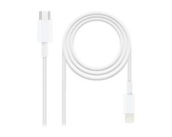 Nanocable Lightning/M a USB-C/M 2m Blanco (10.10.0602)