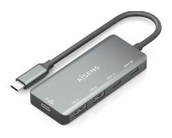 Hub AISENS USB-C a 2xUSB 2.0 PD 100W Gris (A109-0946)