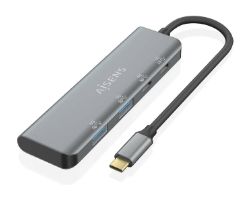 Hub AISENS USB-C a 2xUSB-A 2xUSB-C 15cm Gris(A109-0763)