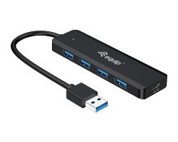 Hub EQUIP Life A USB-C3.0 a 4xUSB-A3.0 Negro (EQ128959)