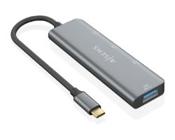 Hub AISENS USB-C a 3xUSB-A 1xUSB-C 15cm Gris(A109-0764)