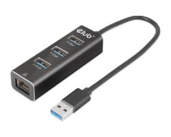 Hub Club 3D USB-A a 3xUSB-A 3.0/RJ45 Negro (CSV-1430A)