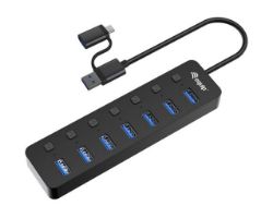 Hub EQUIP Life 7xUSB-A 3.0 + Adaptador USB-C (EQ128965)