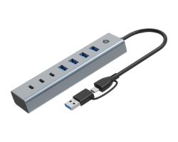 Hub CONCEPTRONIC USB-C 3.0 7p Gris (HUBBIES20G)