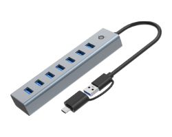 Hub CONCEPTRONIC USB-C 3.0 7p Gris (HUBBIES21GP)