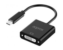 Adaptador Approx USB-C/M a DVI/H 13cm Negro (APPC51)