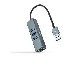 Adaptador Nanocable USB-A a 3xUSB-A/RJ45 (10.03.0407)