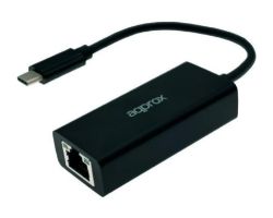 Adaptador Approx USB-C a RJ45 Negro (APPC43)
