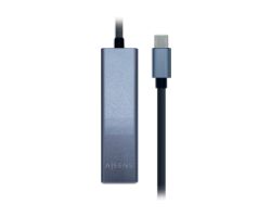 Adaptador AISENS USB-C a USB-A/RJ45 Gris (A109-0396)