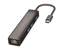 Adaptador CONCEPTRONIC USB-C a RJ45/3xUSB-A (DONN07B)