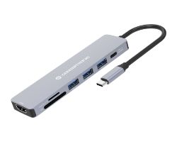 Adaptador CONCEPTRONIC USB-C 7en1 100W Gris (DONN19G)