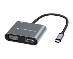 Adaptador CONCEPTRONIC 4 en 1 USB-C 3.0 Gris (DONN16G)