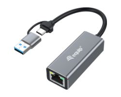 Adaptador EQUIP USB-C a RJ45 2.5 GbE Gris (EQ133495)