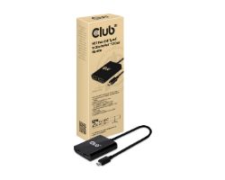 Adaptador Club 3D USB-C a 2xDP FHD Negro (CSV-1545)