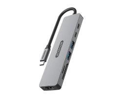 Docking Sitecom 7en1 USB-C a HDMI/USB-A/C/SD (CN-5504)