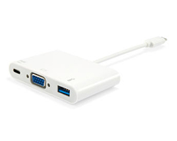Adaptador EQUIP USB-C a USB-A/USB-C PD/VGA (EQ133462)