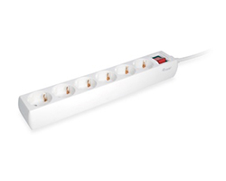 Regleta EQUIP 6xSchuko Interruptor Blanca (EQ245552)