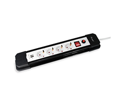 Regleta EQUIP 4xSchuko 2xUSB Interruptor (EQ245553)