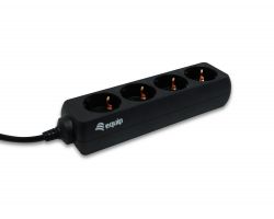 Regleta EQUIP 4xSchuko Cable 1.1m Negra (EQ333281)