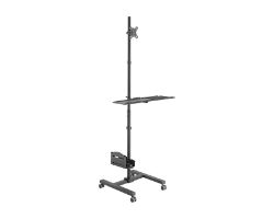 Soporte Suelo EQUIP 17"-32" 4 Ruedas Negro (EQ650171)