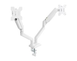 Soporte Mesa TooQ 13"-34" 2 Brazos Blanco (DB1434TNR-W)