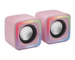 Altavoces Mars Gaming DSP 8W 2.0 USB RGB Rosa (MSCUBEP)