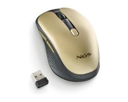 Ratón NGS Óptico RF 2.4GHz 1600dpi Dorado (EVORUSTGOLD)