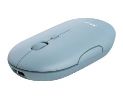 Ratón Trust Puck Óptico RF 2.4GHz Bluetooth Azul(24126)