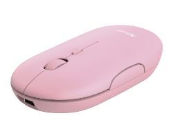 Ratón Trust Puck Óptico RF 2.4GHz Bluetooth Rosa(24125)