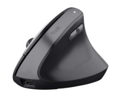 Ratón Vertical Trust Bayo II Óptico RF Negro (25145)