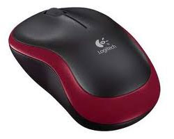 Ratón LOGITECH M185 Wireless 1000dpi Rojo (910-002237)