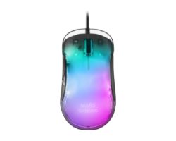 Ratón Mars Gaming Óptico 12800dpi Espejo Negro (MMGLOW)