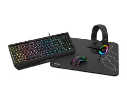 Kit Gaming KROM T+Ratón+Alf+Auric Negro (NXKROMKENYA)