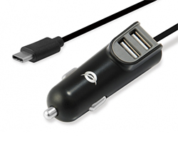 Cargador CONCEPTRONIC Coche 2xUSB-A Negro (CARDEN05B)