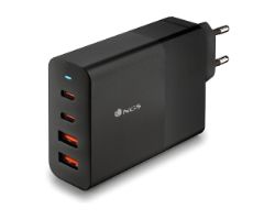 Cargador Pared NGS 2xUSB-C 2xUSB-A 100W Negro (BUD100W)