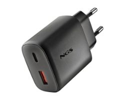Cargador NGS Era 45W 1USB-A 1USB-C Negro (ERA45WBLACK)